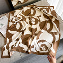 LENÇOS FLORAIS- CETIM/SARJA - 90CM X 90CM