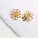 BROCHE DE LUXO PARA BOTÕES - CAMÉLIA - 2 PEÇAS