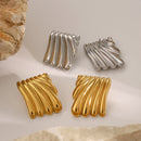 BRINCOS MILANO - AÇO INOXIDÁVEL BANHADO A OURO 18K