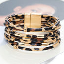 BRACELETE DE COURO - LEOPARDO