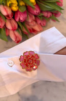 BROCHE DE LUXO PARA BOTÕES - CAMÉLIA - 2 PEÇAS