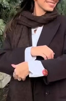 BROCHE DE LUXO PARA BOTÕES - CAMÉLIA - 2 PEÇAS