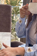 BROCHE DE LUXO PARA BOTÕES - PEROLADO - 2 PEÇAS