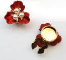 BROCHE DE LUXO PARA BOTÕES - PEROLADO - 2 PEÇAS