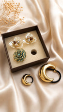 BROCHE DE LUXO PARA BOTÕES - CAMÉLIA - 2 PEÇAS