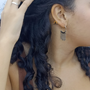 BRINCOS BORLA - MEDIANO - PRATA 925 + (BRINDE BRINCOS DE PÉROLAS)