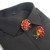 BROCHE DE LUXO PARA BOTÕES - CAMÉLIA - 2 PEÇAS