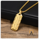 Colar em aço inoxidável - Pneu Geométrico