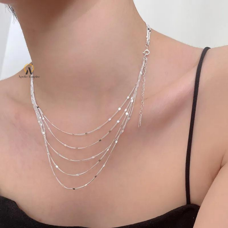 COLAR - CHOKER FASHION  - PRATA 925