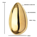 BROCHES BEAUTIFUL EGG - BANHADO A OURO 18K