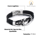 Pulseira de Couro Legítimo - NOVO DESIGN
