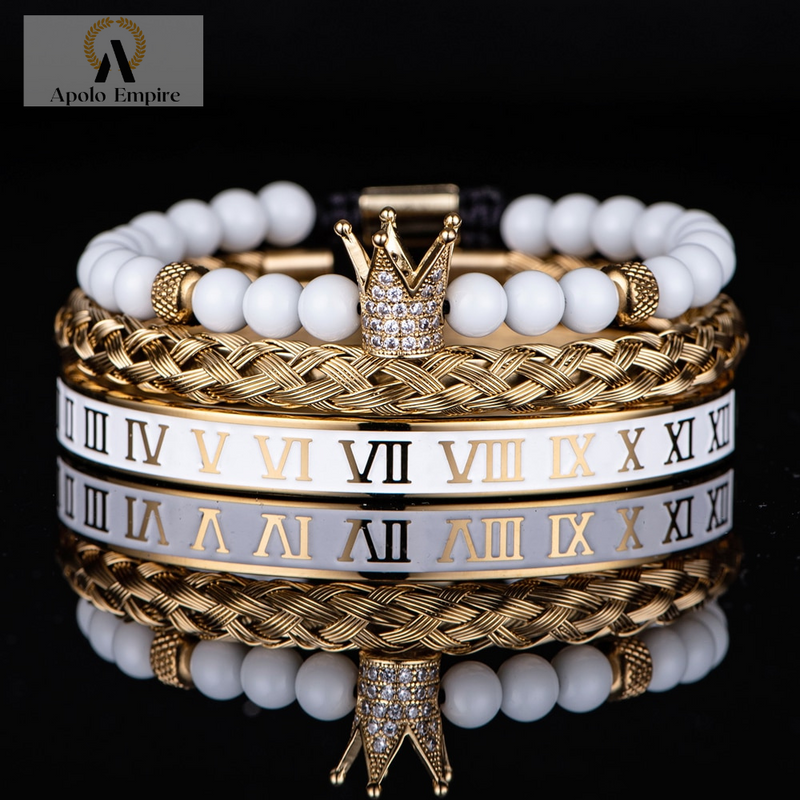 Kit 3 pulseiras - Bracelete Romano - Luxury