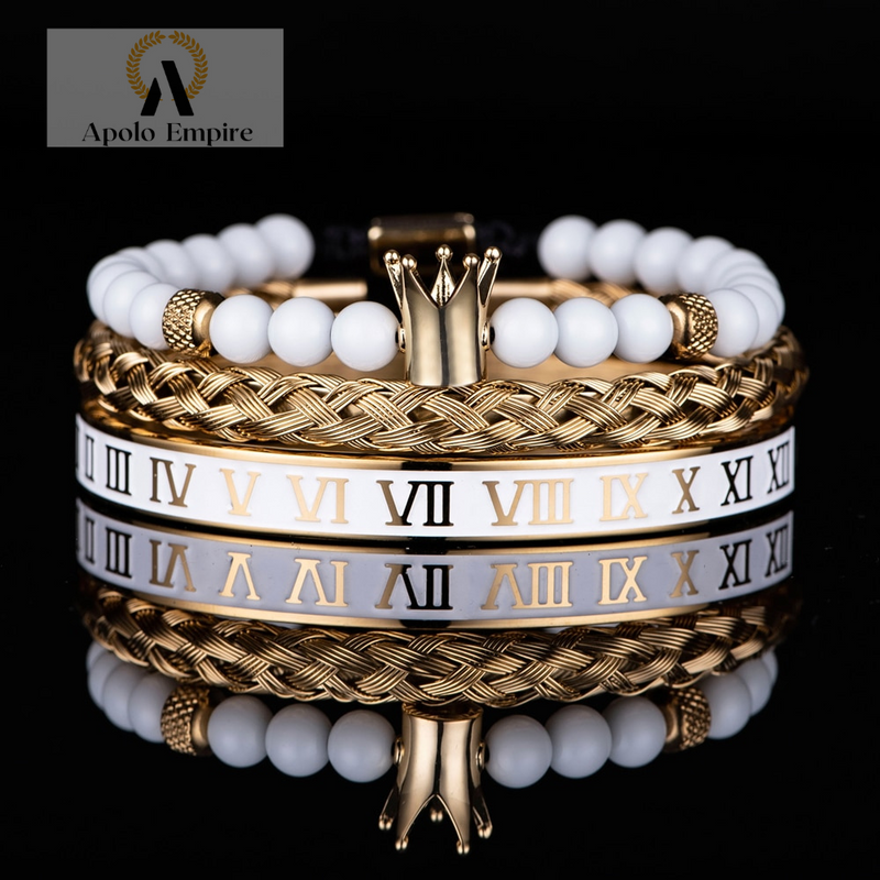 Kit 3 pulseiras - Bracelete Romano - Luxury