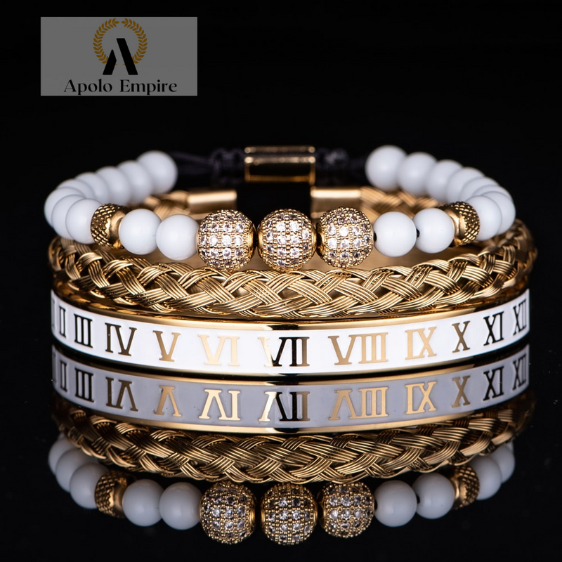 Kit 3 pulseiras - Bracelete Romano - Luxury