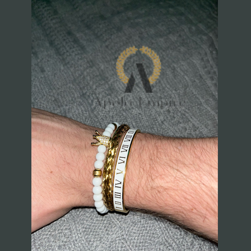 Kit 3 pulseiras - Bracelete Romano - Luxury